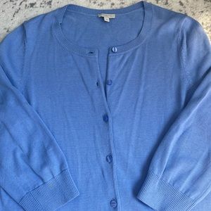 Talbots blue cardigan size small